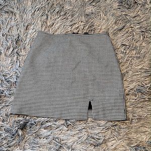 Houndstooth pattern mini-skirt